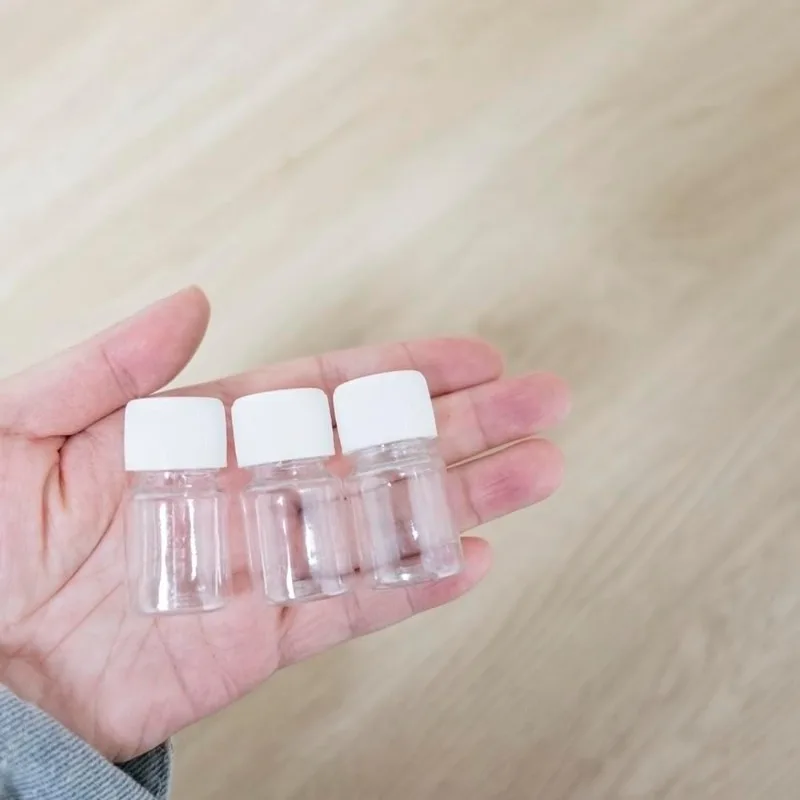 PET Transparent Empty Sealing Bottles Portable Wide Mouth Liquid/Solid Refillable Bottle Medicine Candy Storage Container Jars