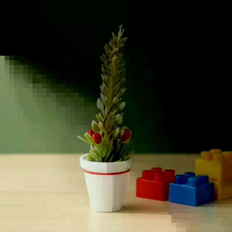 1/12 Dollhouse Mini Christmas Potted Tree Model, Artificial Plant Decor Ornament for Dollhouse Scene
