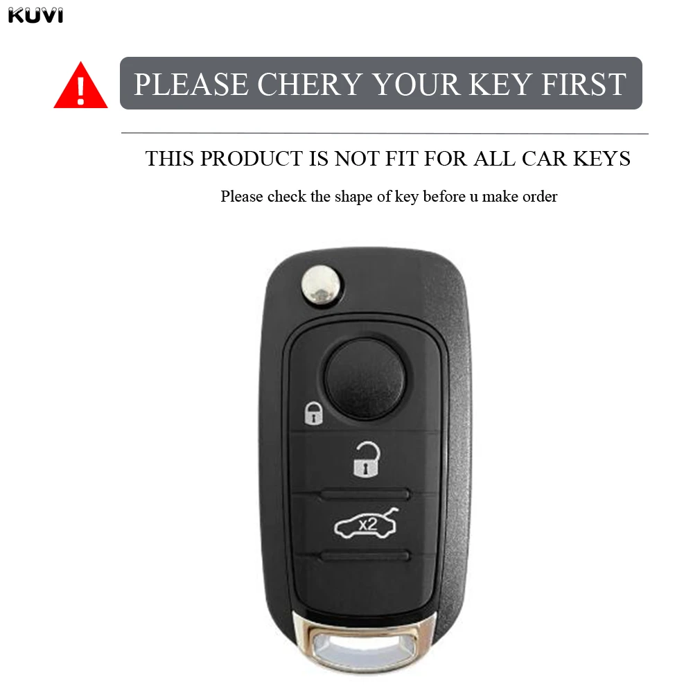 TPU Car Remote Flip Key Case Cover Shell Fob For FIAT Tipo Tprp Freedom 500X Doblo Argo Nuovo Grazie Key Protective Accessories