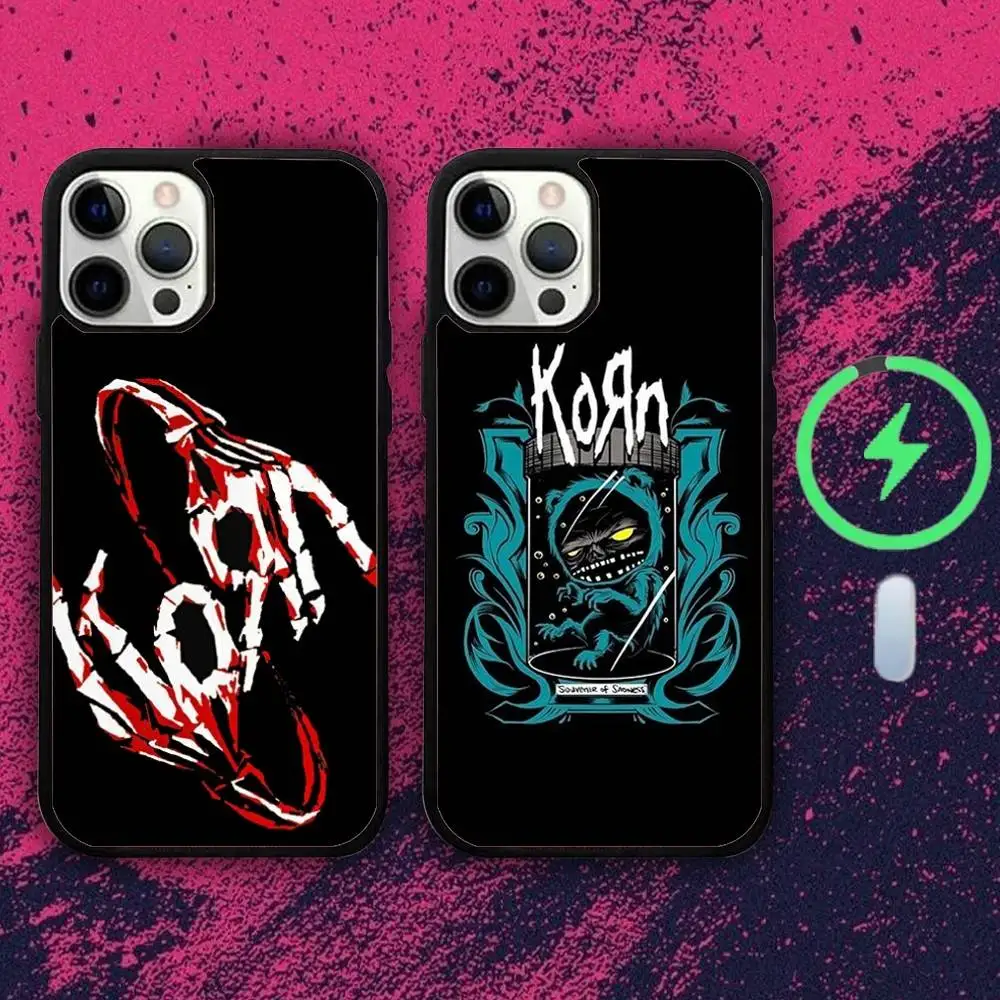 

The Band K-Korns Phone Case For iPhone 16e,16,15,14,13,12,11,Plus,Pro,Max,Mini Magsafe Magnetic Wireless Charging