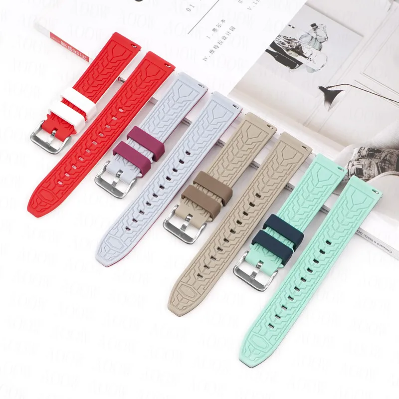 20mm Colored Silicone Strap for OmegaXSwatch MoonSwatch Soft Waterproof Quick Release Watch Band Accessories