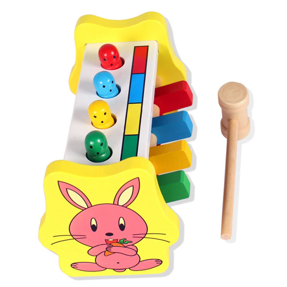 فاز المطرقة الخشبية للأطفال الرضع، أداة خشبية تعليمية لتنمية التنسيق