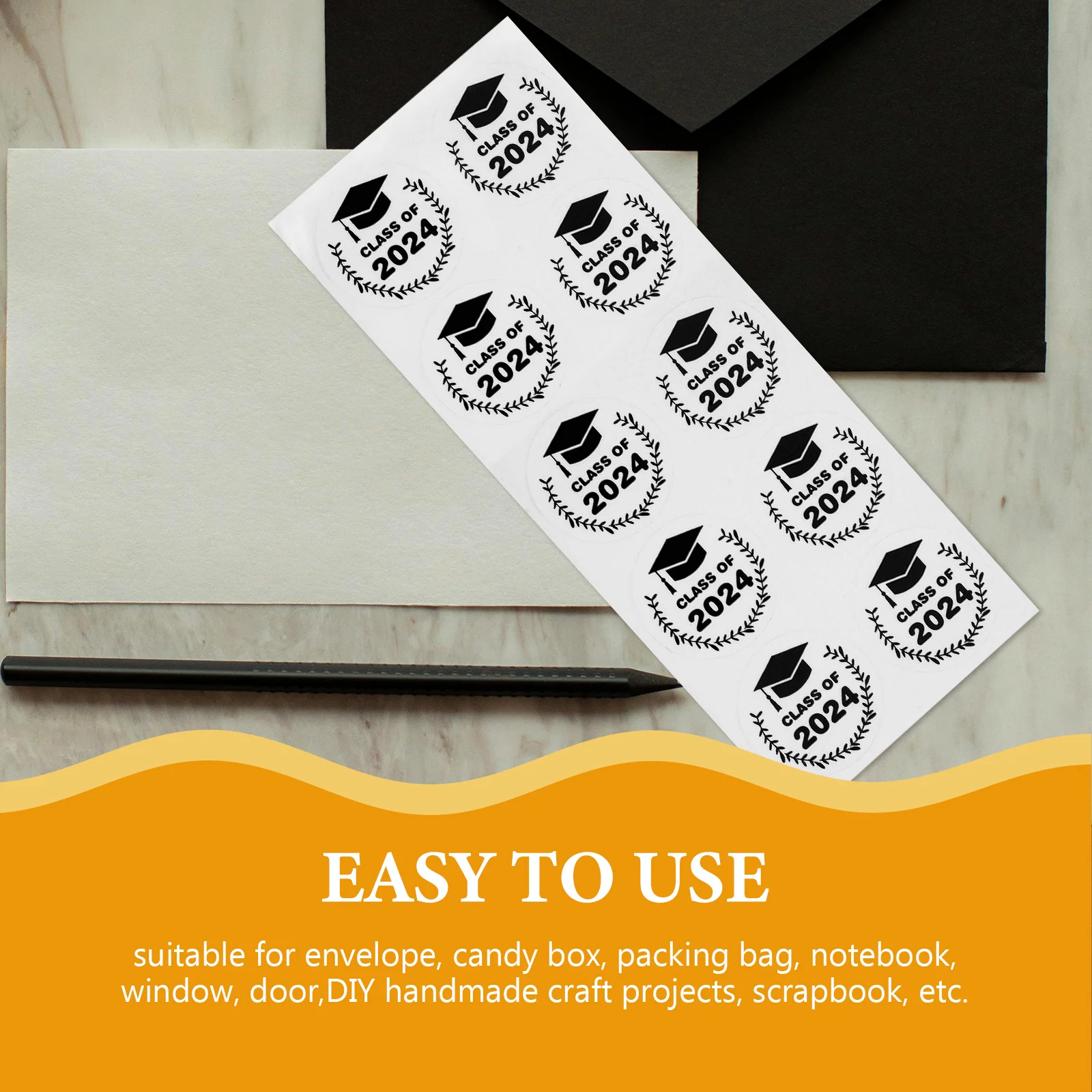 10 Sheets Self Graduation Cap Sticker Stickers Kindergarten Season Bronzing Cartoon