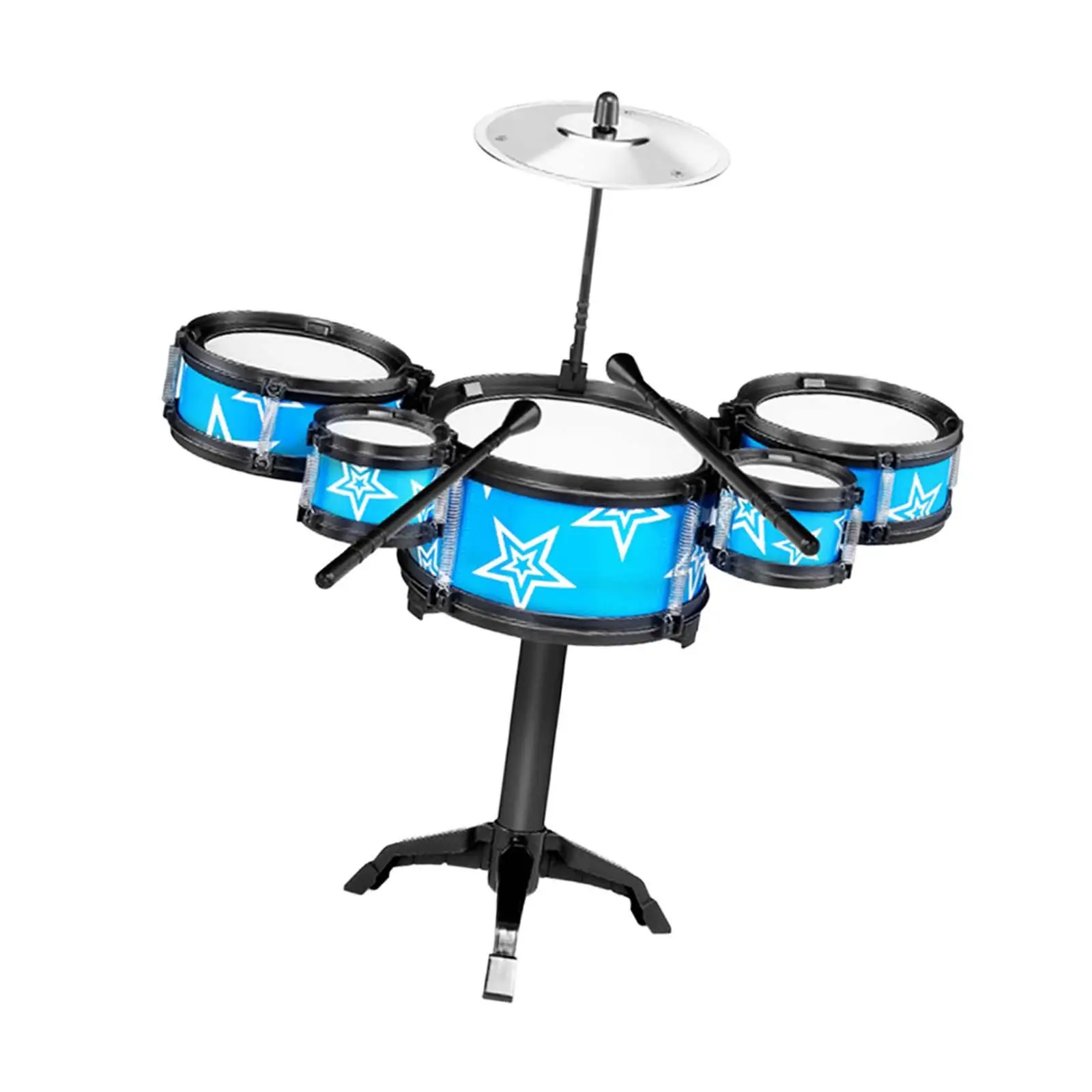 Child Drum Set ABS Plastic Simulation Percussion Instrument Junior Drum Stand Music Gift for Preschool Kids