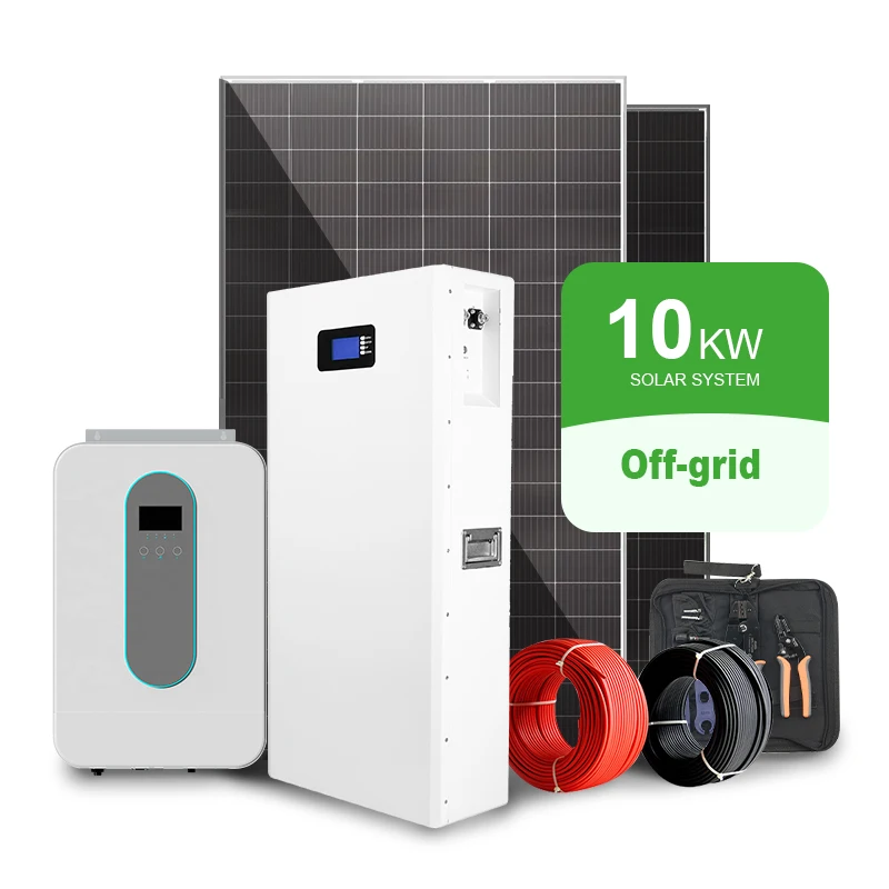 Off Grid10kW Solar Panel Cell 48V 200Ah LifePo4 Battery Solar Energy System  For Home Energy Storge