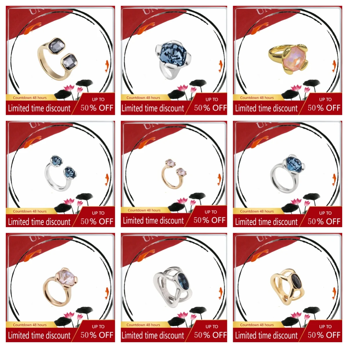 

2024 UNO DE 50 Women's Ring in 925 Silver, Fashionable and Unique Design for Party
