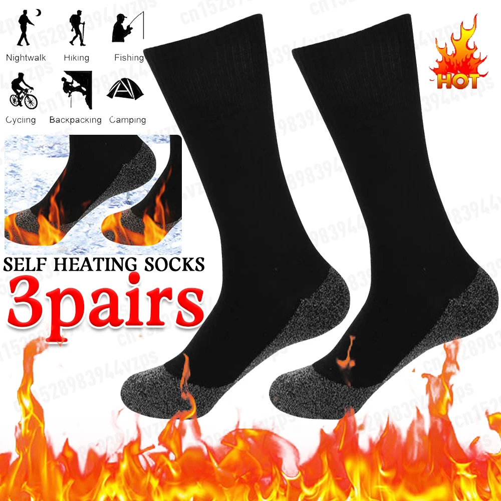 1-3Pc Heated Socks USB Heating Socks Warm Men's Socks Electric Thermal Foot Warmer Self-Heating Winter Warm Slim Health Sock