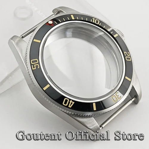 Imagen 2 del producto Goutent 39mm caja de reloj plateada cúpula cristal de zafiro ajuste NH34 NH35 NH36 ETA 2824 PT5000 movimiento automático