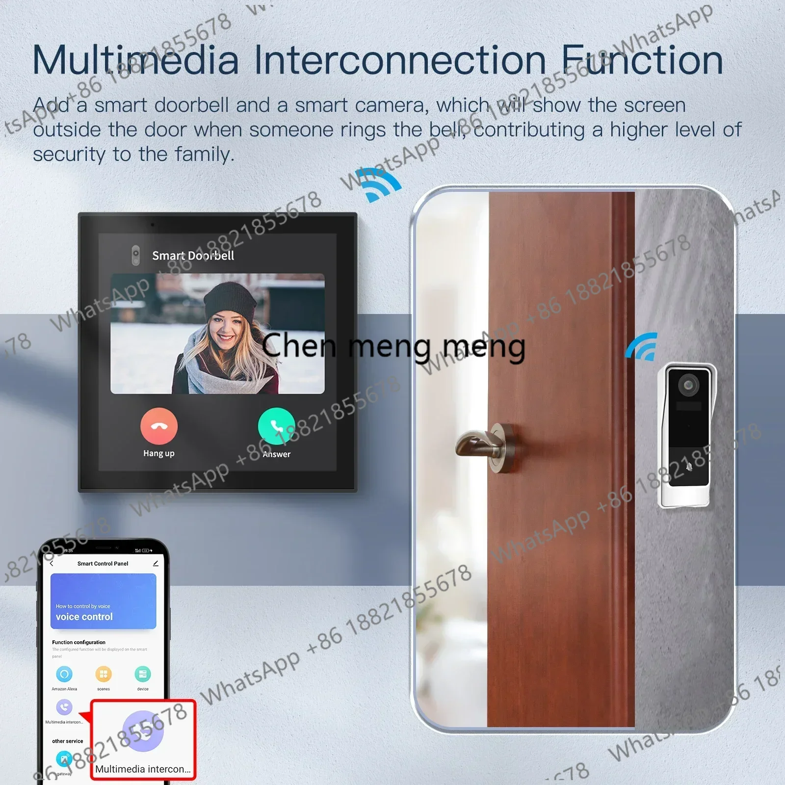 Wifi Touch Center Control Panel，Tuya Screen， Bulid in Alexa Voice Control & ZigBee Gateway For Smart Scenes 4 Inches