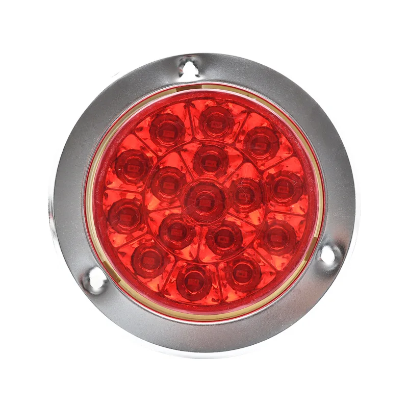 16 LED 4 Inch Round Rear Tail Light 12V 24V Brake Lamp  Waterproof Truck Turn Singal Warning Light