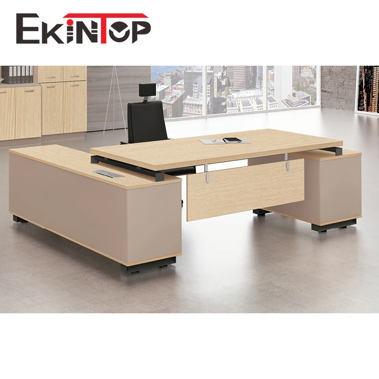 Metal Structure Office Furniture Table Manager Office Desk Wood