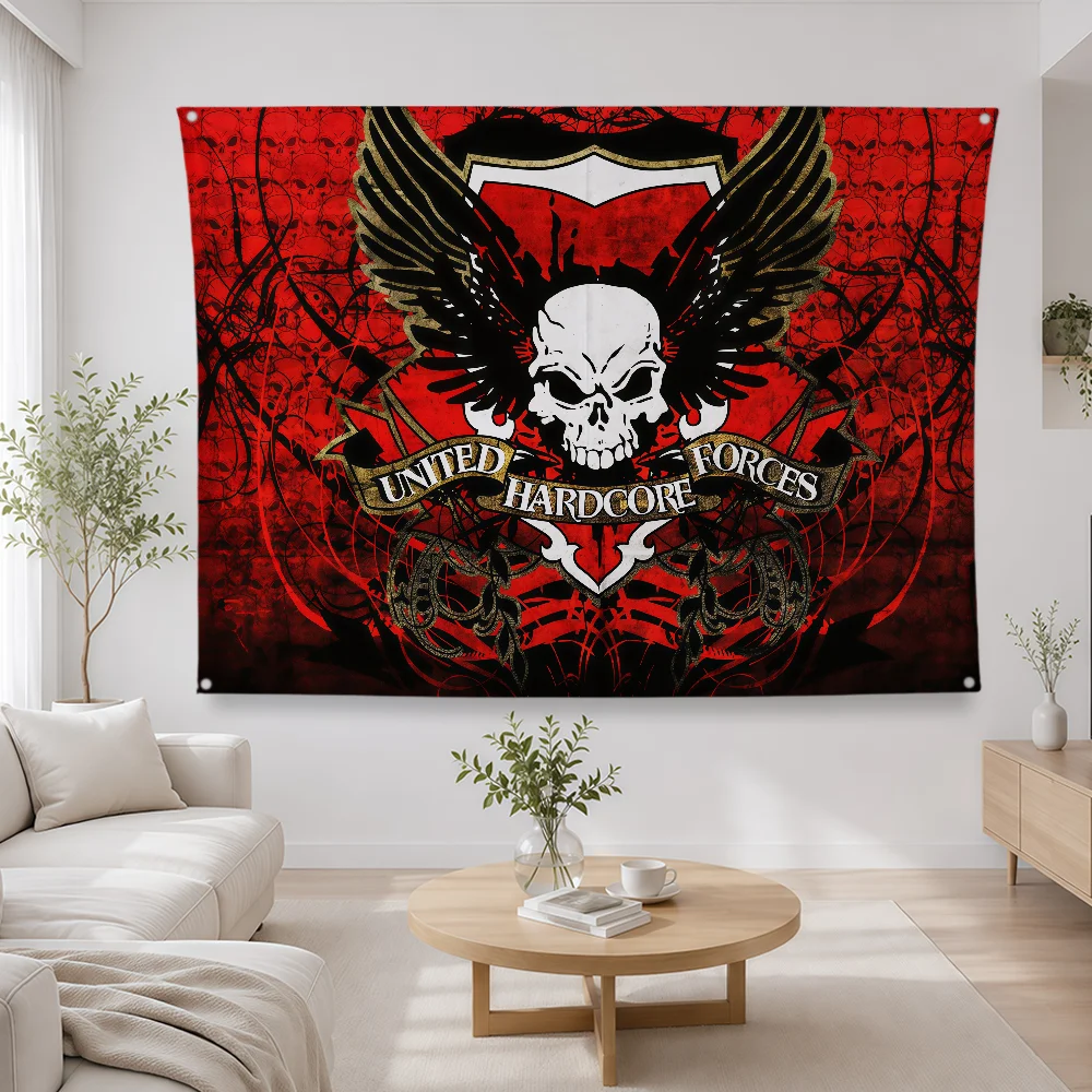 Fashion Cool 100 H-Hardcore Flag Polyester Banner Flags For Party Club Outdoor Interior Wall Paper Decoration Banner Fans Gift
