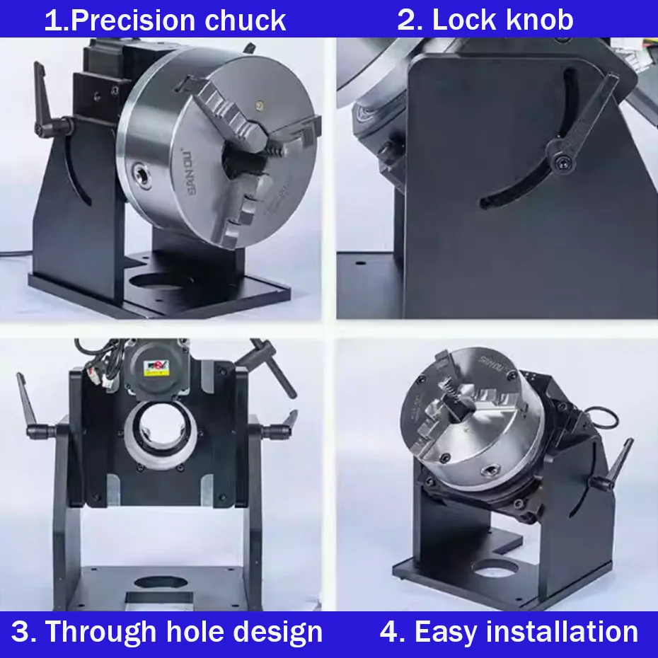 Automatic CNC precision positioner argon arc welding laser welding marking machine rotating table rust removal inspection