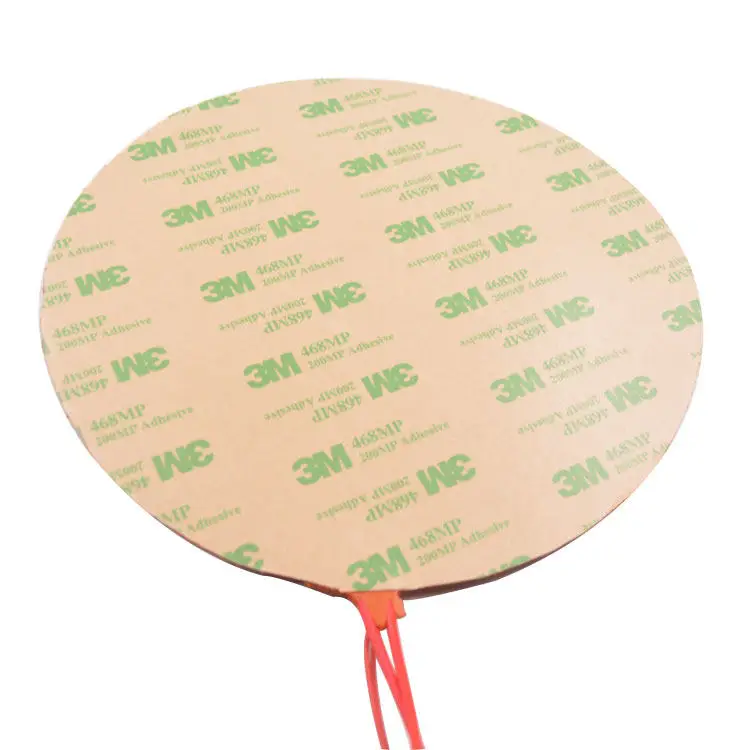 240mm Round Silicone Rubber Heater for 3D Printer Heated Bed – Silicone Heating Pad / Heat Plate / Hot Bed Mat