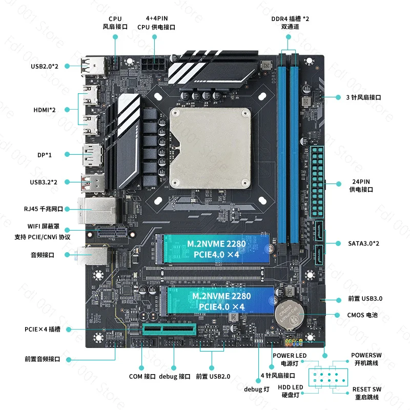 Intel i9-13900 ES Q1J0 Motherboard CPU Combo DDR5 Desktop DIY Gaming Office Kit