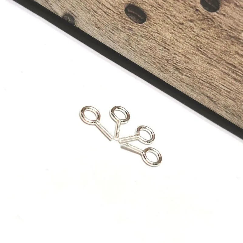 Solid 925 Sterling Silver DIY Jewelry Findings Pendant Bail Eye Pin Beads Cap  Accessories Making Components Supplies