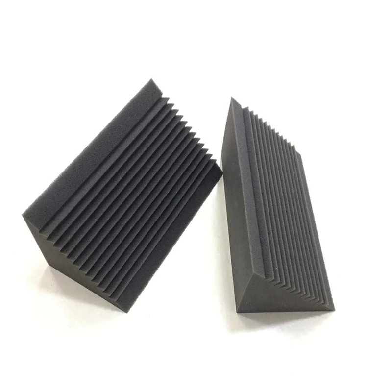 30 PCS Acoustic Foam Charcoal/Black Bass Trap Sound Absorption Studio Soundproofing Corner Wall 12 X 12 X 24 Cm