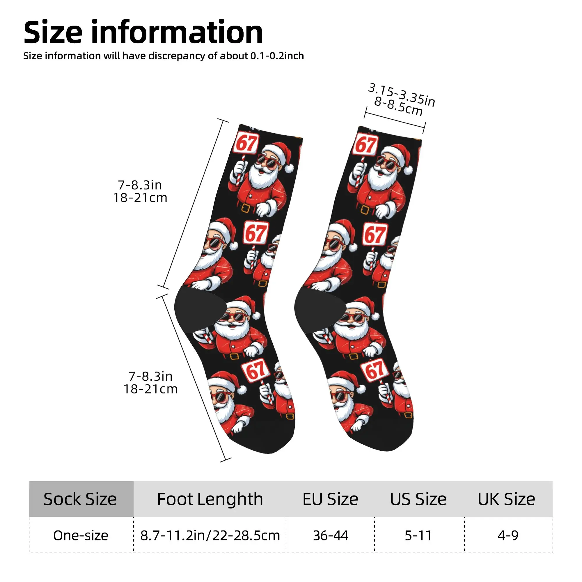 67 ميمي مضحك ستة سبعة عيد الميلاد الجوارب الخريف جوارب الجدة للجنسين الرجال جودة الجوارب تصميم سكيت المضادة للبكتيريا الجوارب