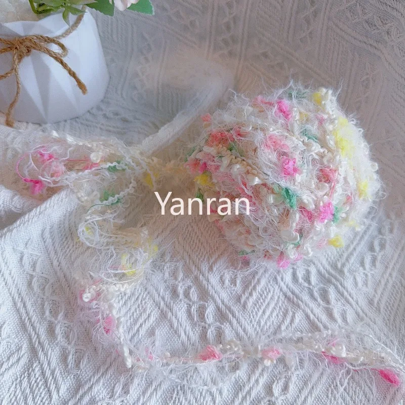 50g New Style Hand-mixed Yarn Large Circle Sweet Style DIY Knitting Crochet Bag Hair Band Phone Bag Sewing Wool Yarn