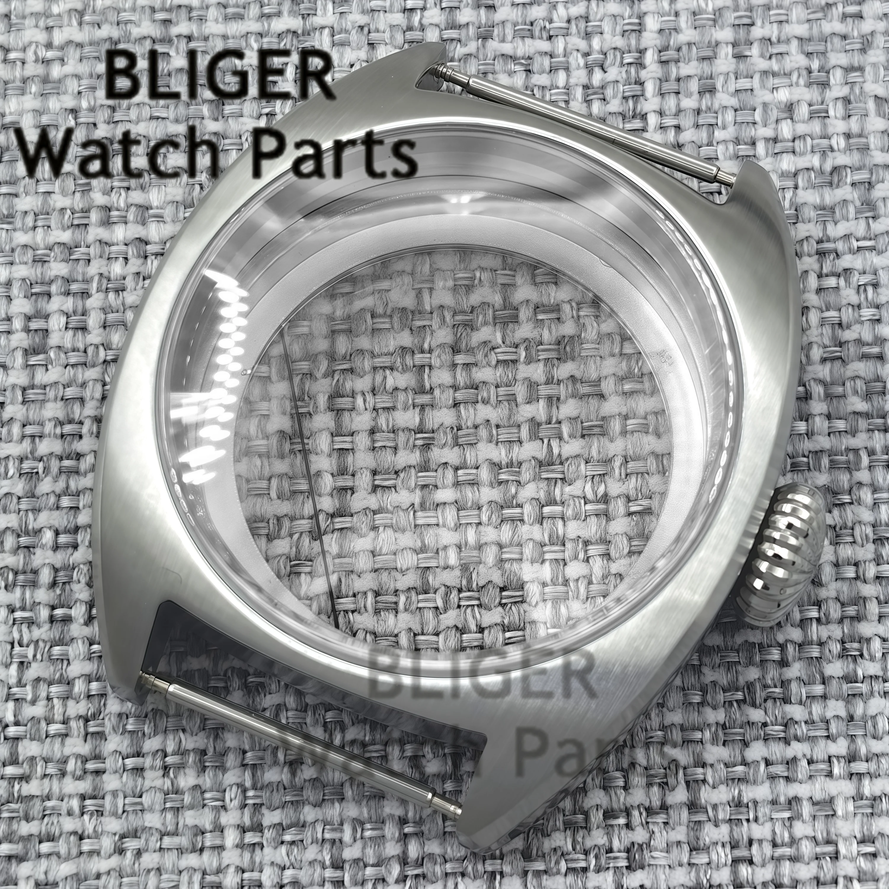 BLIGER 36mm/39mm Double Domed Sapphire Glass Watch Cases Fit NH34 NH35 NH36 NH38 ETA2824 PT5000 Movement Big Crown/Small Crown