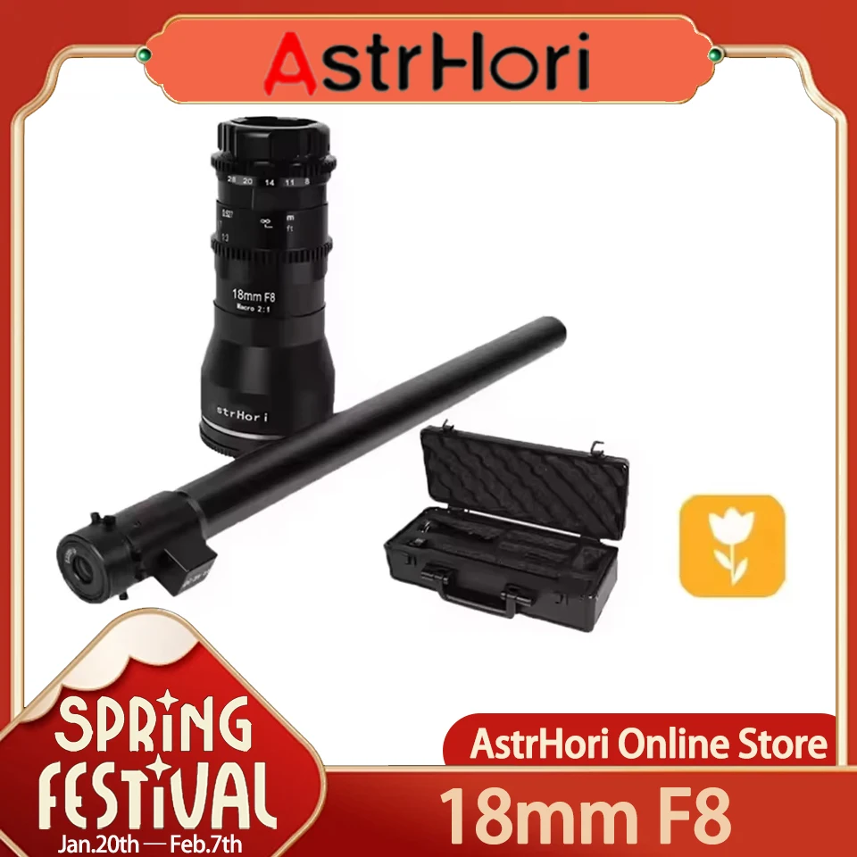 AstrHori 18mm F8 APS-C Wide Angle 2X Macro Probe Lens Built-in Ring Light for Nikon Z Canon RF Macro 4/3 Fuji XF Canon EF