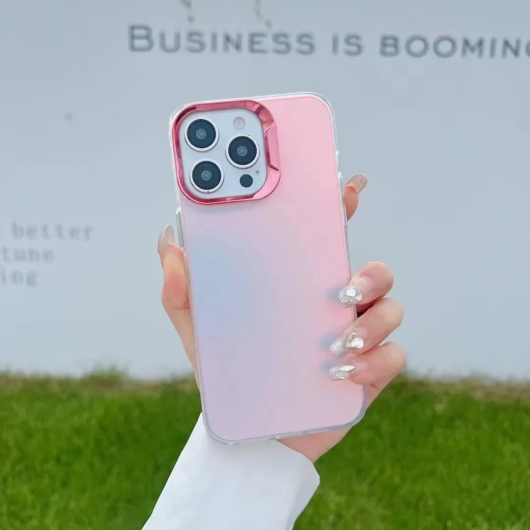 Funda de teléfono láser para IPhone 11, 12, 13, 14, 15, 16 Pro Max, funda a prueba de golpes para IPhone 16 Pro Max