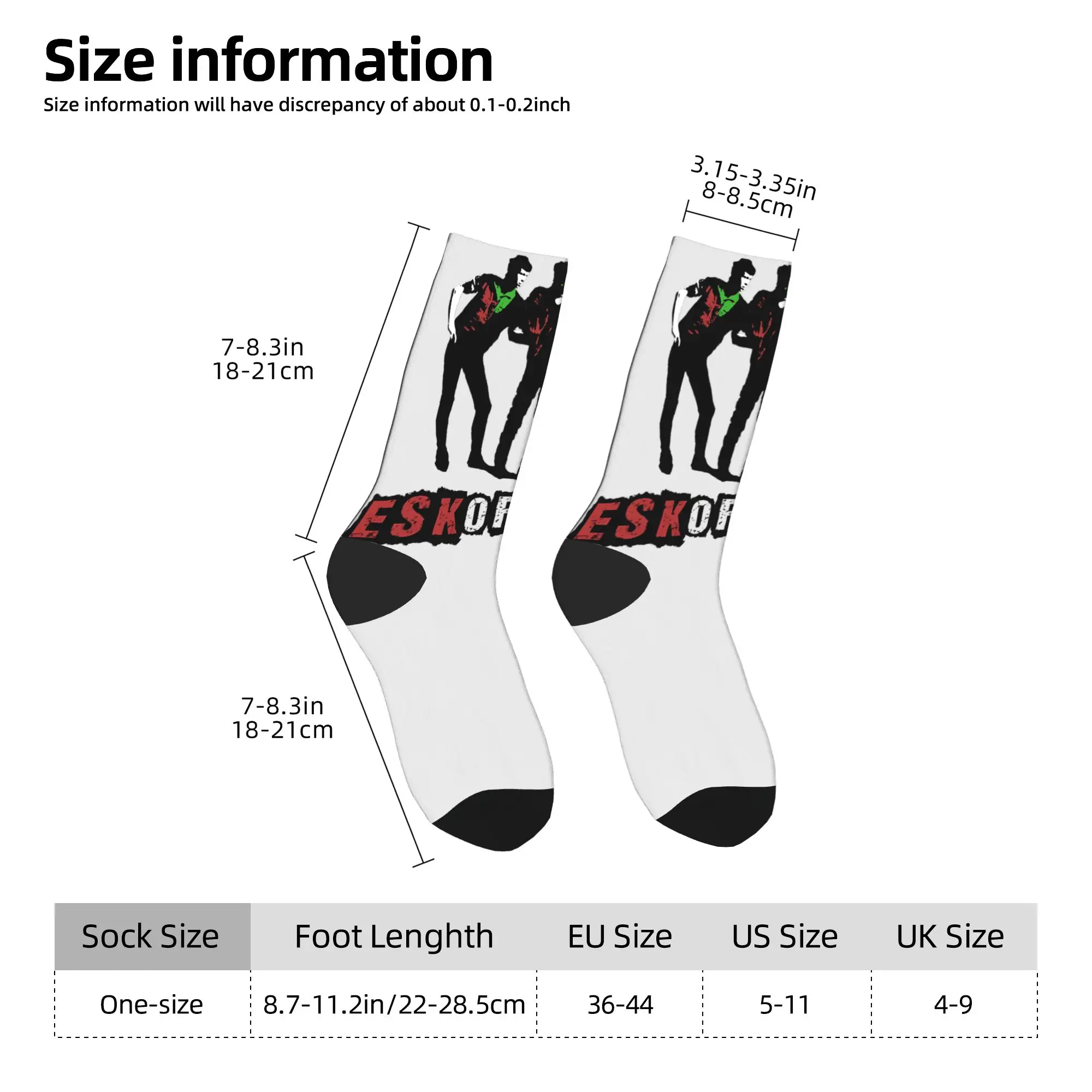 Eskorbuto meias góticas mulheres homens quentes meias macias primavera correndo personalizado anti skid meias presente de aniversário