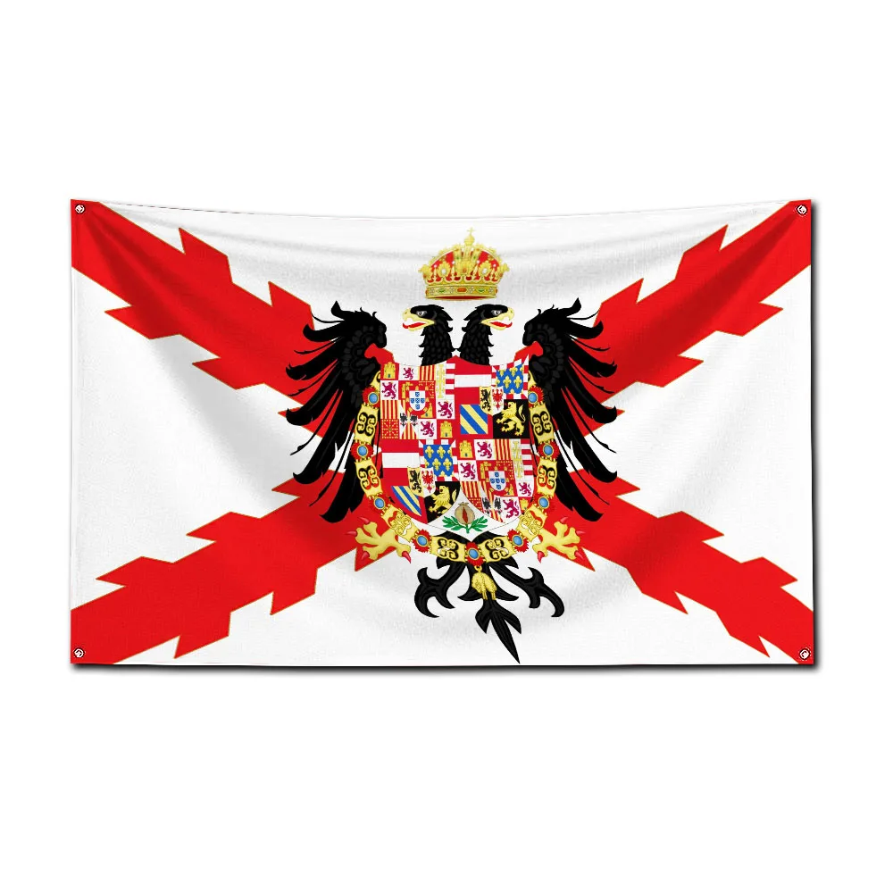 Cross of Burgundy Flag Tapestry Red X White Background Historical Symbol Home Office Wall Decor Gift Idea
