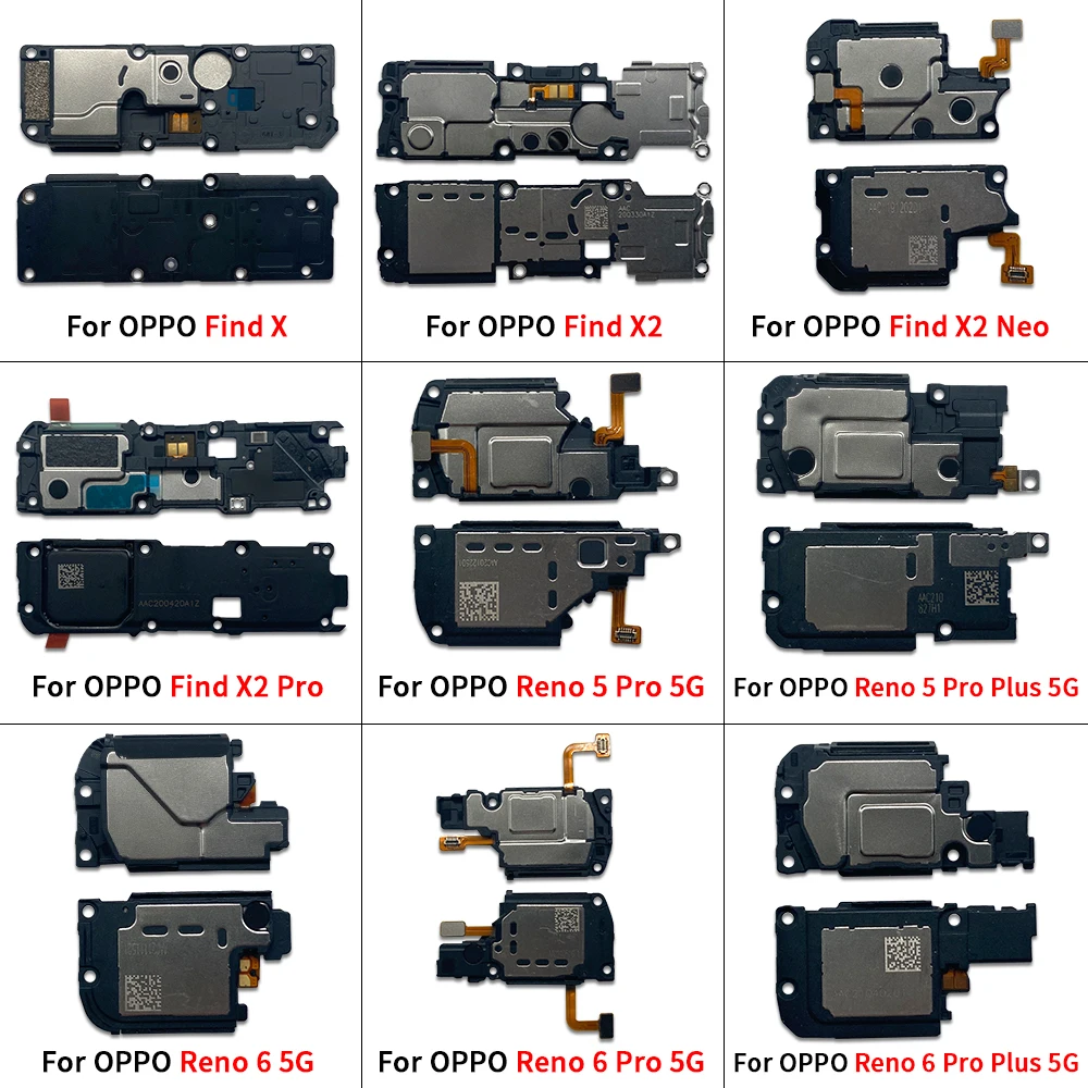 مكبر صوت عالي لهاتف oppo Find X X2 Neo X5 X6 Pro Reno 5 6 Lite Pro Plus هاتف جديد أسفل مكبر الصوت الطنان قارع الأجراس أجزاء الكابلات المرنة #2