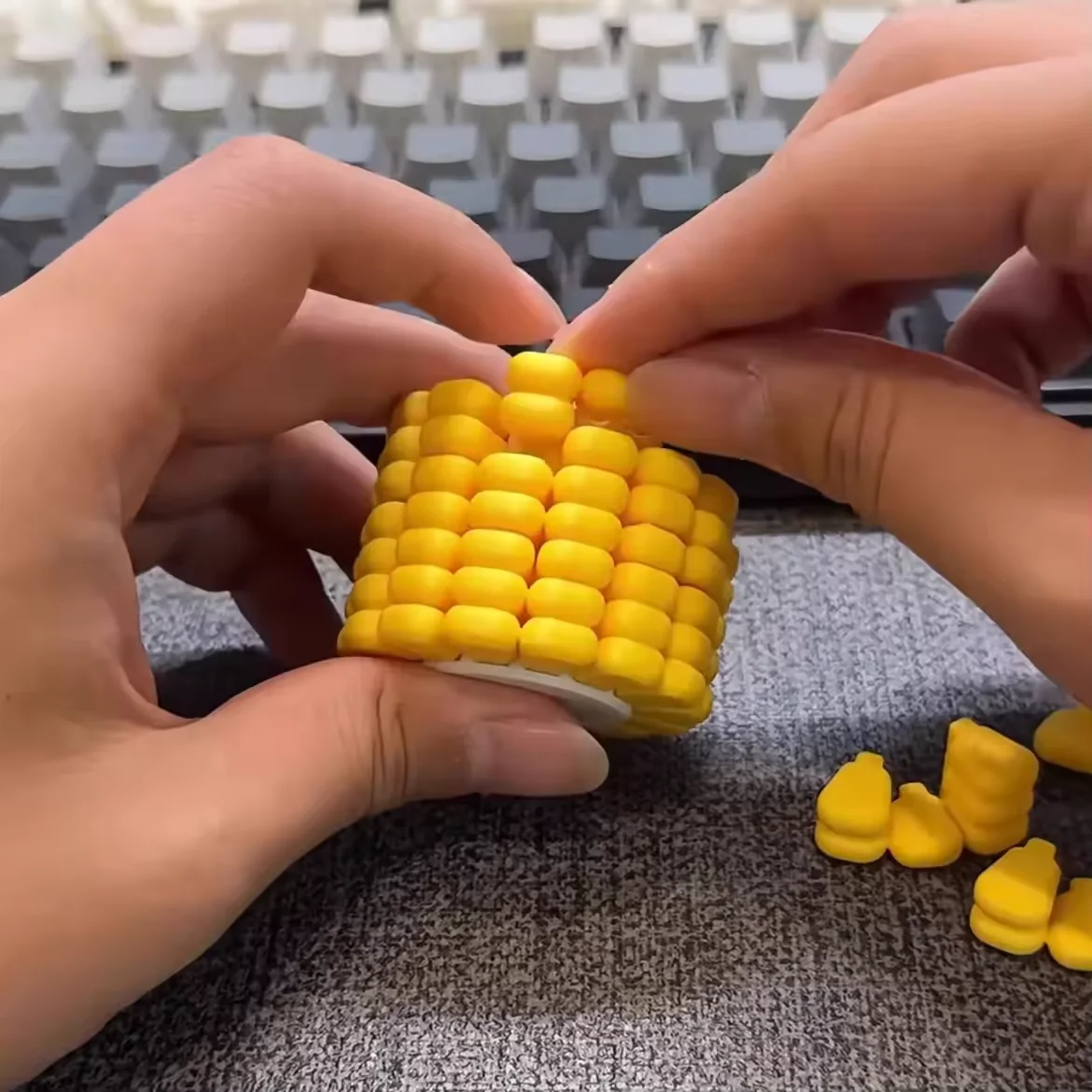 14 Pcs Funny 3D Printing Corn Magic Cube Stress Relieving Toys Jigsaw Puzzle Becrypt Brain Burning Decryption Development Toys