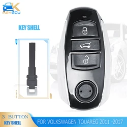 KEYECU 3 przycisk inteligentny obudowa pilota z kluczykiem samochodowym Case Fob dla 2011-2018 VW Volkswagen Touareg