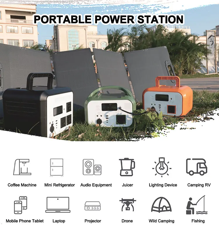 Outdoor Fishing Portable Mobile Power 600W Portable Energy Storage Power Supply