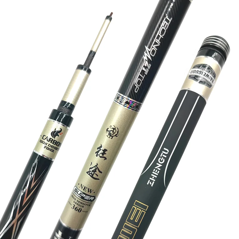 

BV.SC ZhengTu High Carbon Fishing Rod, Power Hand Pole Stream, Ultralight Hard Carp, River Lake, Freshwater, 3.6m-8.1M