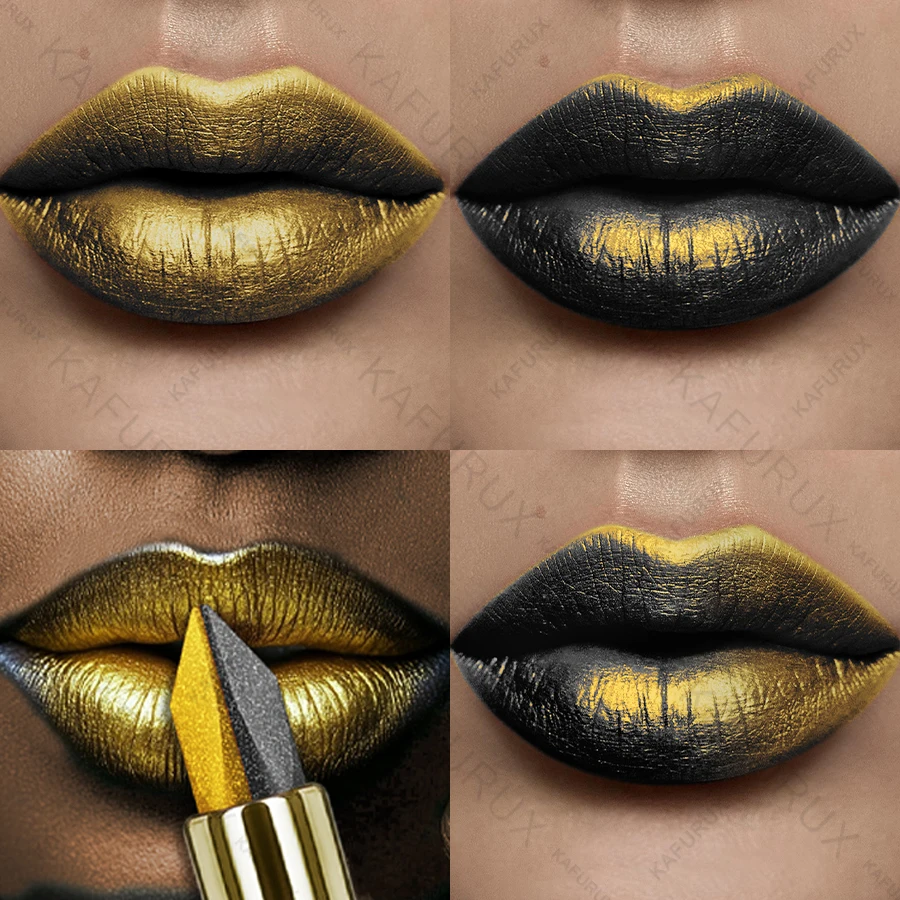 11 Farben, zweifarbiger Lippenstift, Lila, Schwarz, Glitzer, matt, 1 Stück, Lippenstifte, Make-up, einfach zu verwenden, Lippentönung, Make-up, Geschenke, Rot, Schwarz, Kosmetik – Detail 12