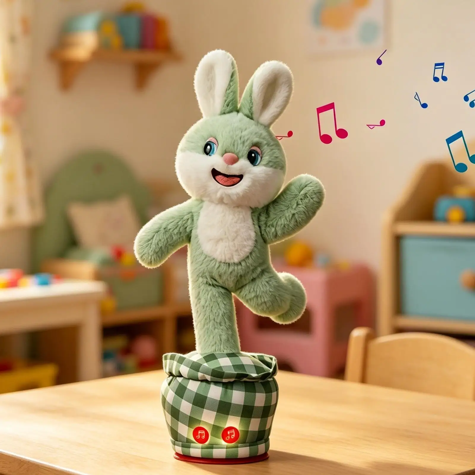 Bunny Stuffed Animal Talking Dancing Bunny Interactive Plush Toys For Kids Boys Girls Home Playroom Birthday Party Daycare
