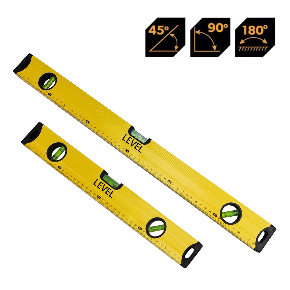 High Precision Spirit Level Magnetic High Bearing Ruler For Leveling Measuring Marking Drop-proof Aluminum Alloy Measuring Tools