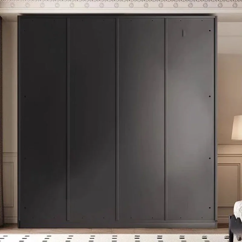 Black Modern Closet Creative Designer Luxury Large Wooden Wooden Drawers Shelf Wardrobe European  Postmodern Furniture