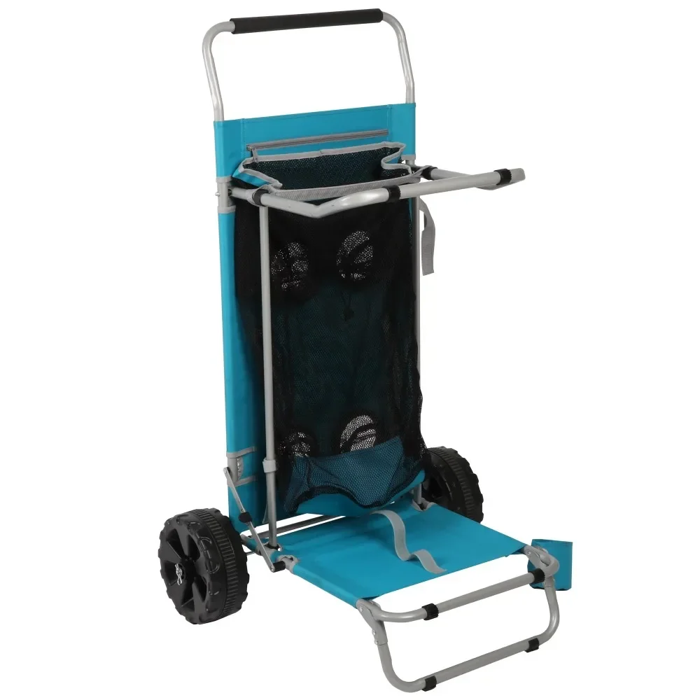 New  Sand Island Convertible Beach Cart, Blue, Outdoor Camping Wagon, Adult