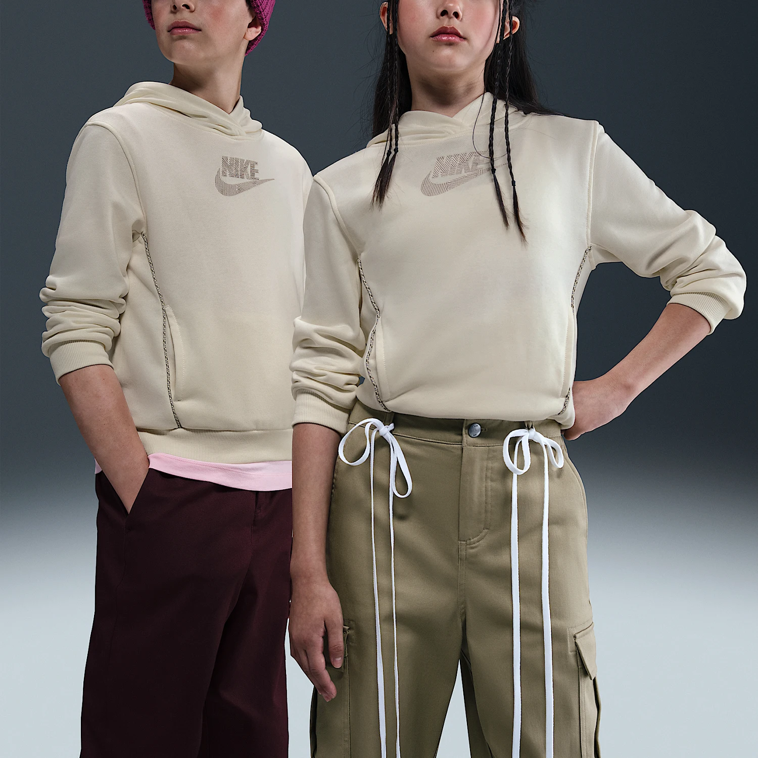 

Nike genuine Sportswear Big Boy's Hooded Casual Knit Sweatshirt HQ9327-047