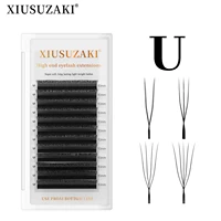 XIUSUZAKI-extensiones de pestañas YY 3D 4D 5D en forma de U, nuevo estilo, extensión de pestañas en U, ventiladores de volumen prefabricados de visón, pestañas postizas individuales