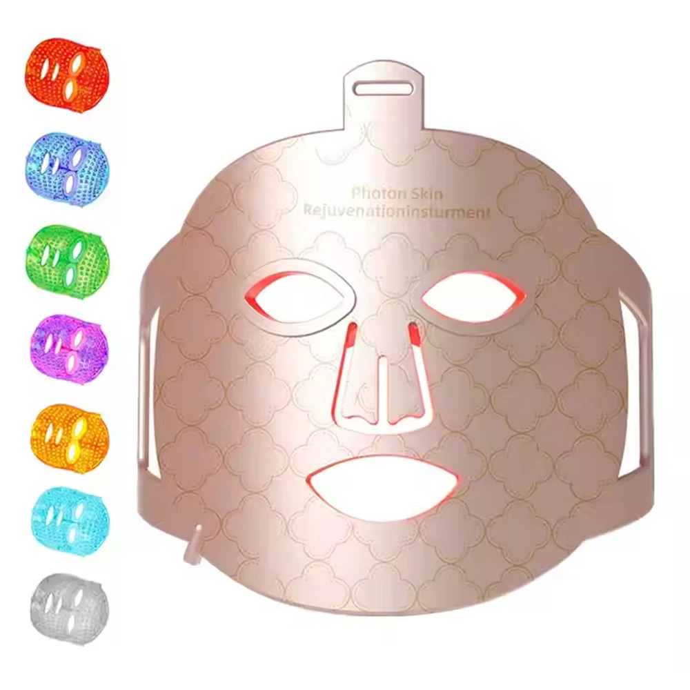 8 Colors LED Facial Mask Anti-aging Photon Rejuvenation Beauty Device Red Light Therapy LED Face Masks Home Spa Skincare Tools