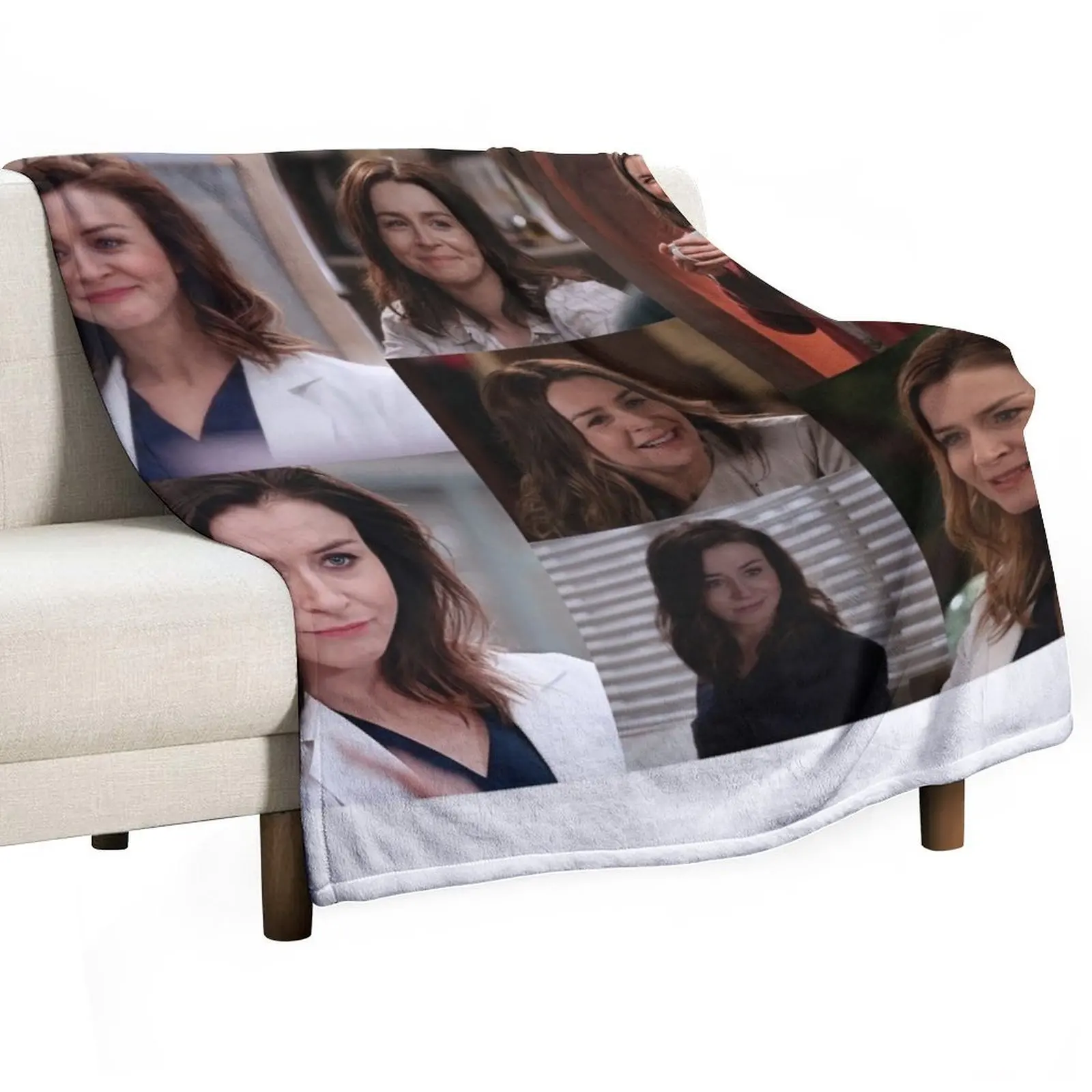 Amelia Shepherd Large Collage Designed for Blankets Throw Blanket halloween Beach Luxury St blankets and throws Blankets