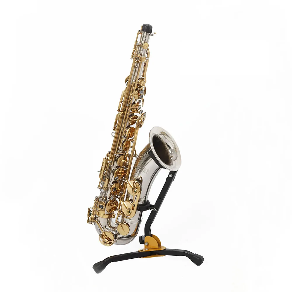 

Saxophone Stand Foldable Saxophone Yellow Tripod Holder Portable Alto Sax Metal Floor Stand Woodwind Instrument Accessories