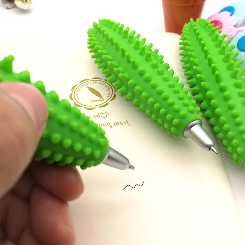 4 pcs Wholesale Creative Cactus Plant Design Ballpoint Pen | Simulated Mini Potted Pen for Office Decoration | Funny Gift