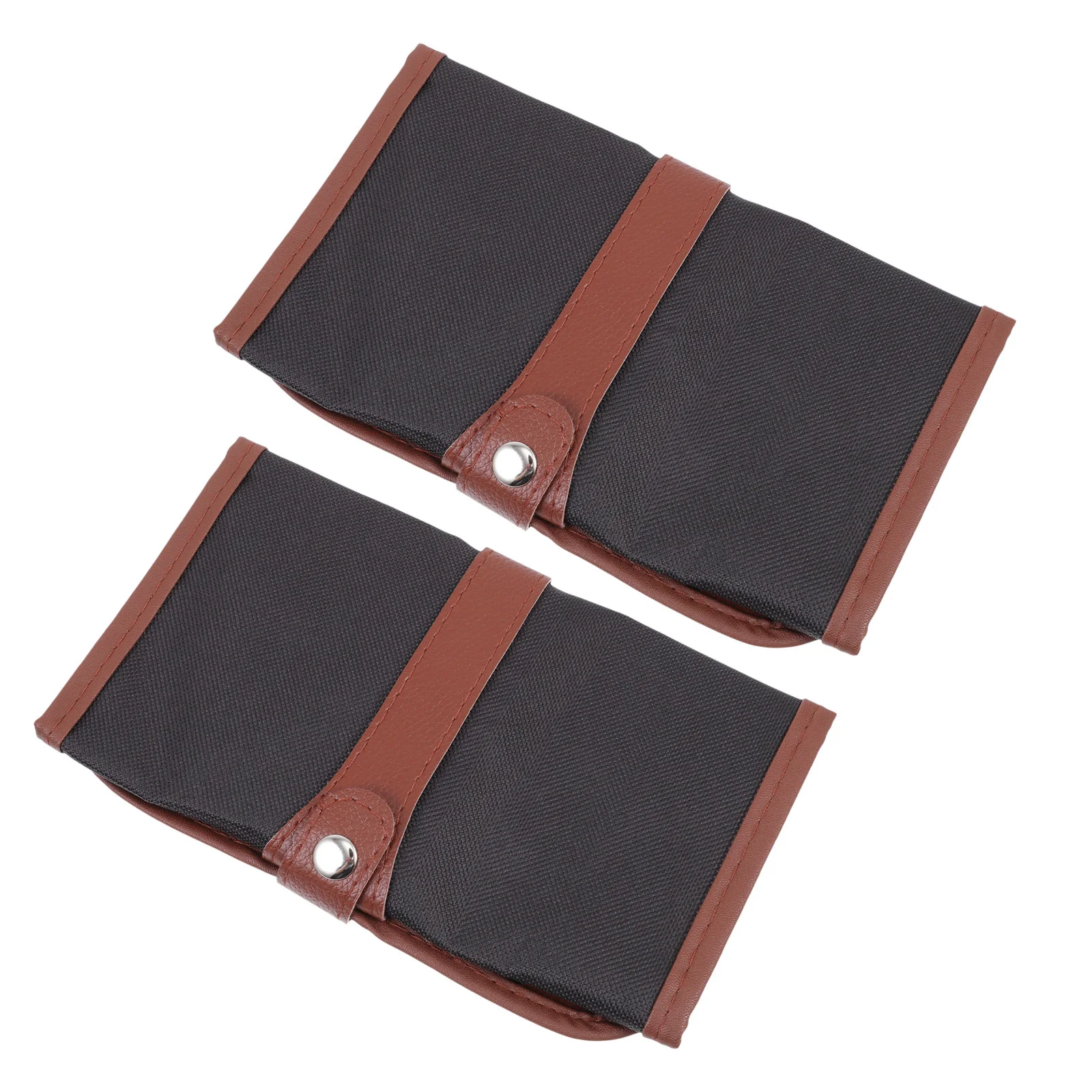 2 Buah Kotak Pensil Kanvas Desain Gulung Multi-saku untuk Alat Sketsa Kuas Lukis Kantong Tempat Alat Tulis Sekolah