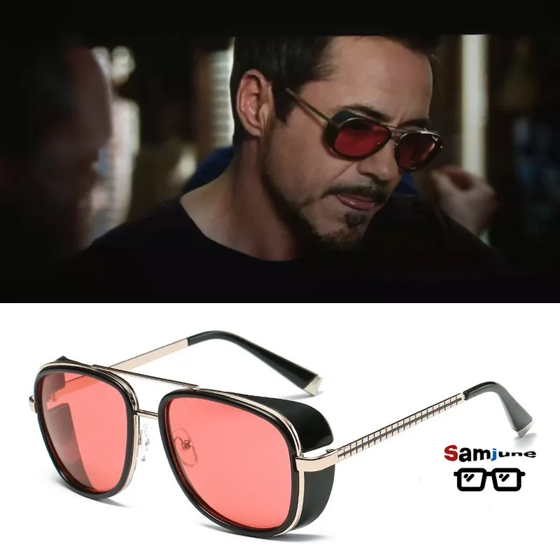 Lunettes de soleil Samjune pour hommes, revêtement Rossi, style rétro vintage punk