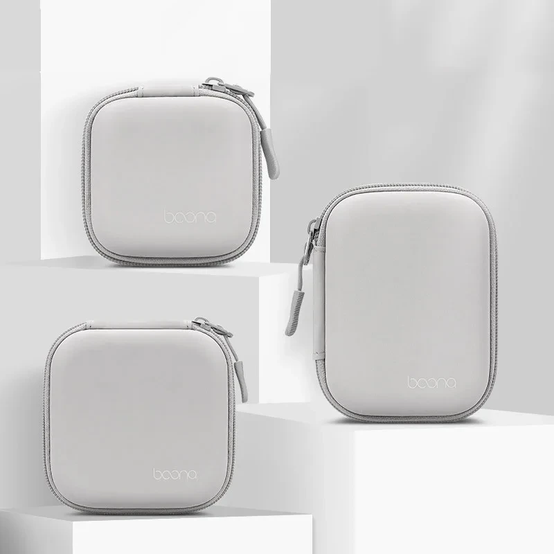 Hard Shell Digital Gadgets Storage Bag Portable USB Data Cable Organizer Earphone Wire Bag Power Bank Travel U Disk Zipper Bag