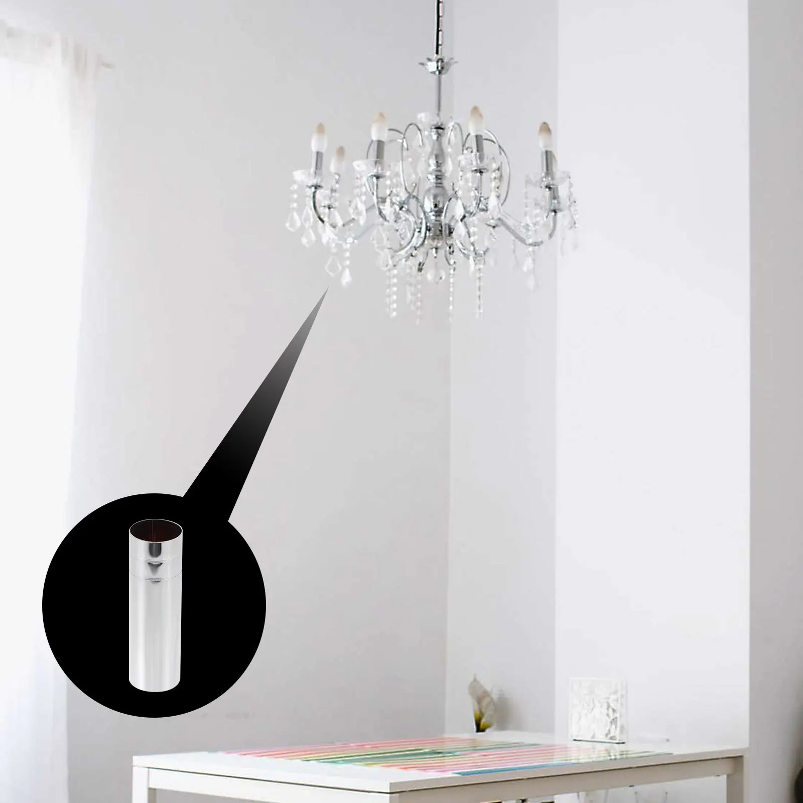 2 قطعة كريستال مصباح نجف قاعدة غطاء حامل الحديد أنبوب استبدال ل أوروبا أضواء الثريا اكسسوارات كم