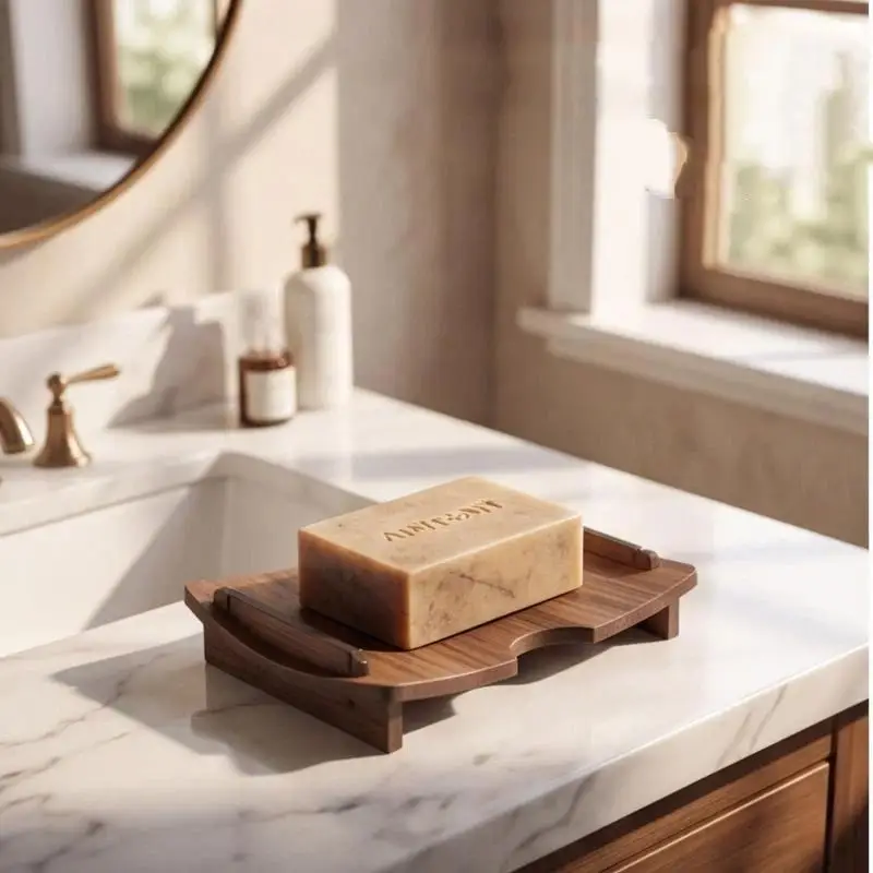 New Wood Soap Box Natural Wooden Bath Soap Holder Creative Fashion Tray Prevent Mildew Drain Box Kitchen Bathroom Washroom Tools