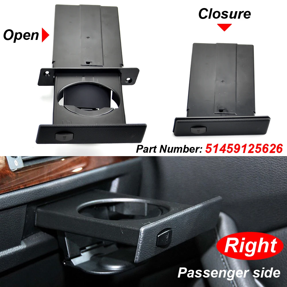 Portavasos delantero para coche, accesorio para BMW E60, E61, serie 5, 520i, 525i, 528i, 2003-2010, 51459125622